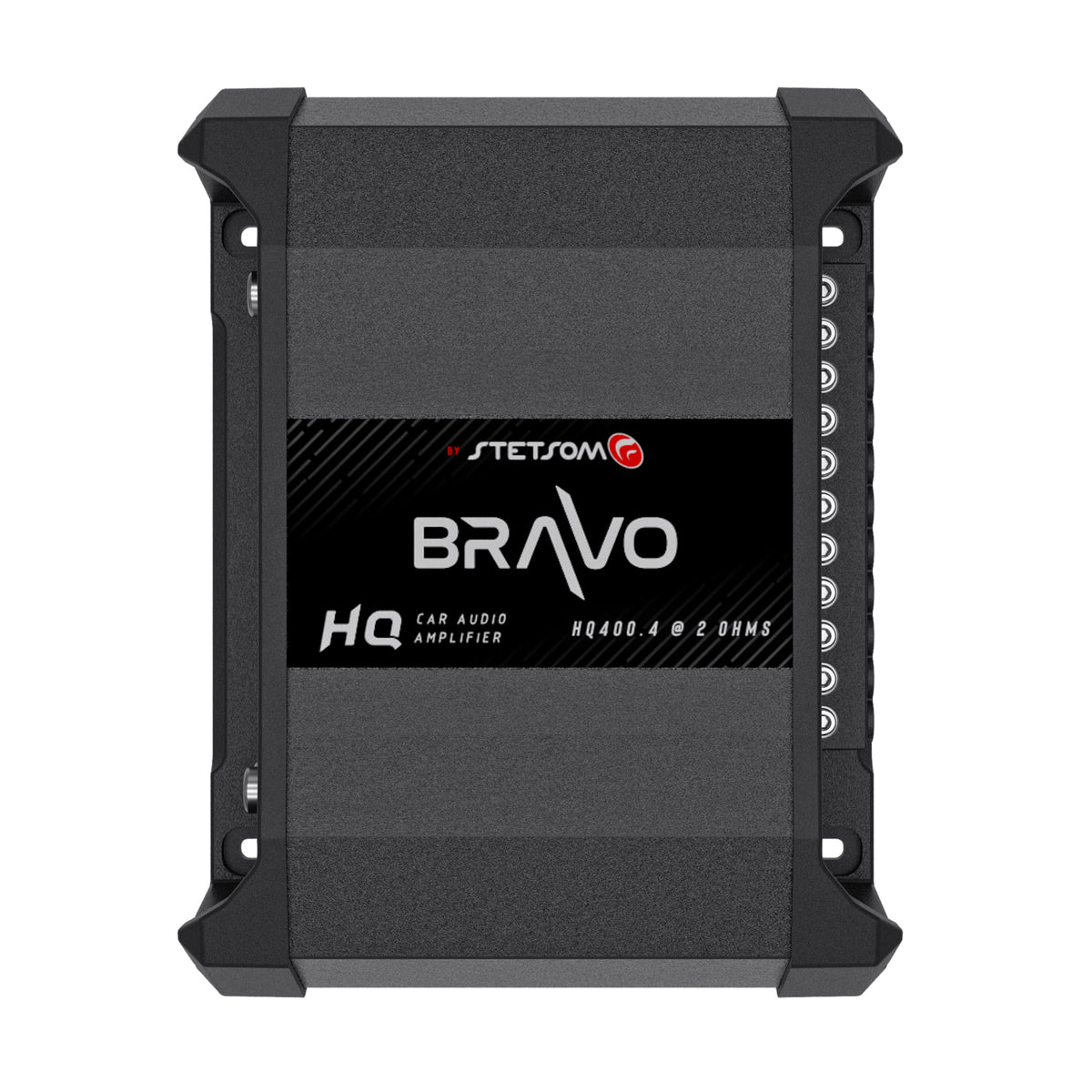 Stetsom Bravo HQ 400.4 top view highlighting compact installation.