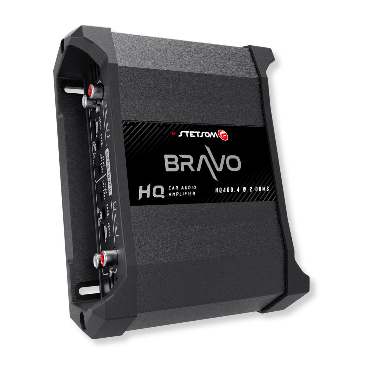 Stetsom Bravo HQ 400.4 front panel with tuning controls for precise sound.