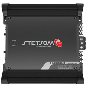 Stetsom HL2000.4 back panel connections enable flexible speaker setups