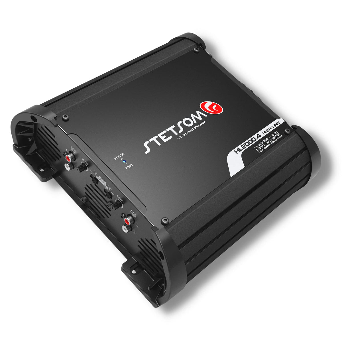 Stetsom HL2000.4 front view highlighting high-power car audio performance