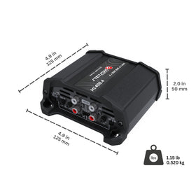 Stetsom HL 400x4 output terminals illustrate 2 ohm stability for robust bass.