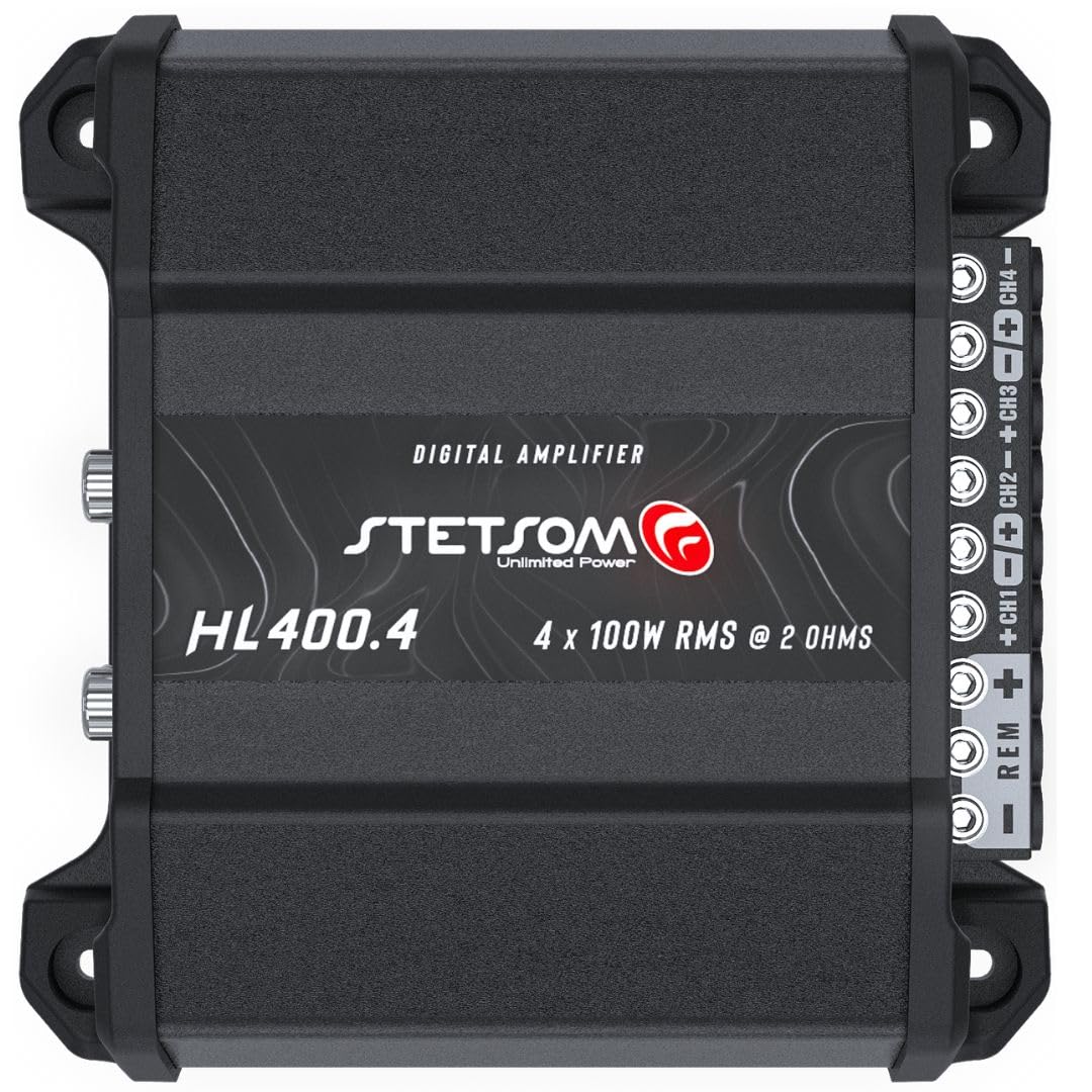Stetsom HL 400x4 top label for quick model checks and branding.
