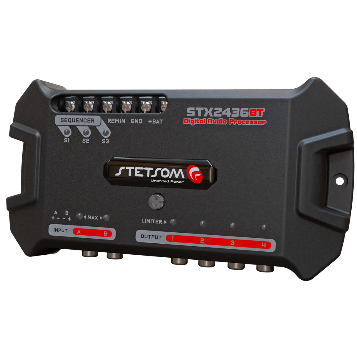 Stetsom STX 2436 DSP Pro 12-band graphic EQ interface.