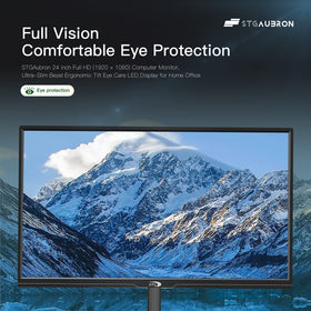 STGAubron ergonomic tilt adjustment for comfortable viewing.
