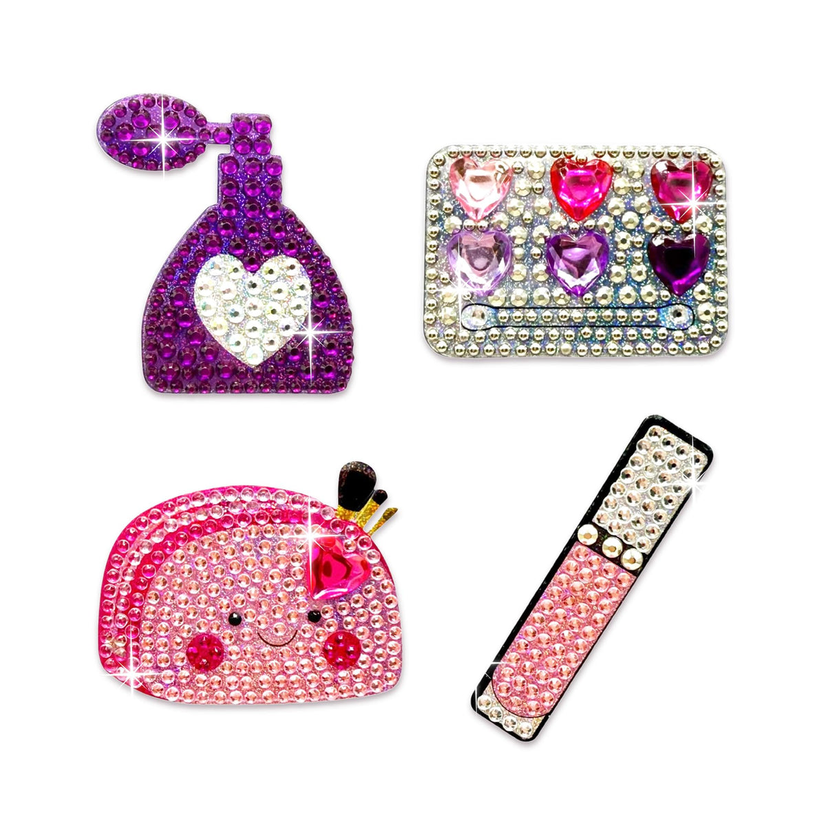 StickerBeans Glam Squad rhinestone sticker front view adds sparkle to laptops
