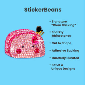 StickerBeans Glam Squad rhinestones on a notebook for a bright, unique touch