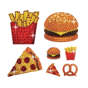 StickerBeans rhinestone stickers foodie pack on laptop adds subtle bling.