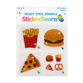 StickerBeans rhinestone stickers on scrapbook brighten pages with glittering detail.