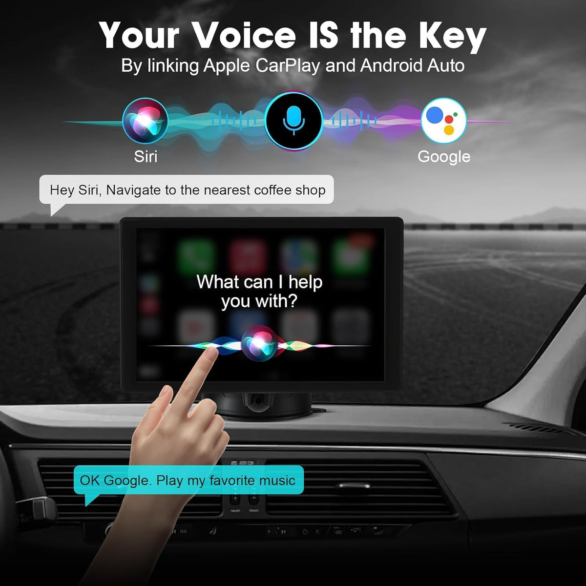 Stihoze landscape mode playing media with wide view and improved passenger entertainment benefit