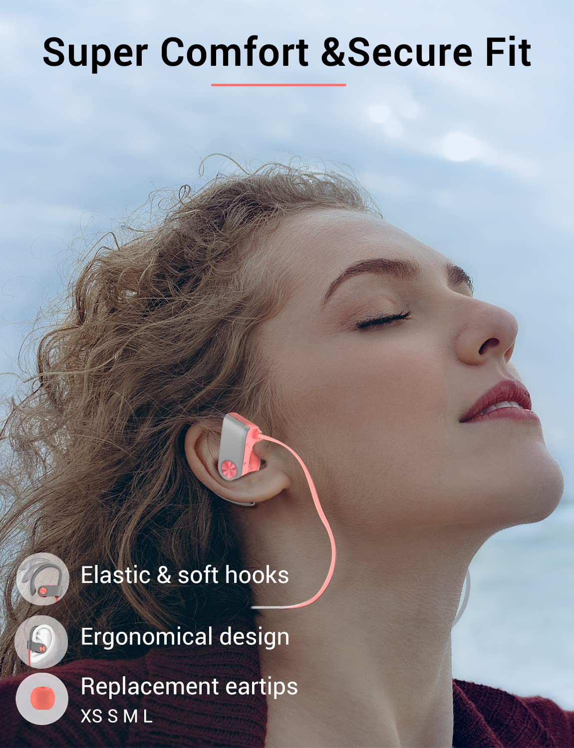 Stiive earbuds next to coin for size comparison showing lightweight travel convenience