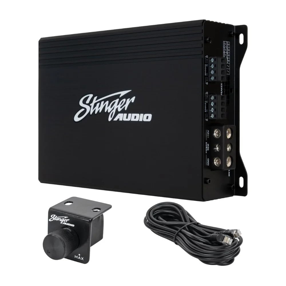 Stinger MT-600.4 compact front view for space saving in dashboards