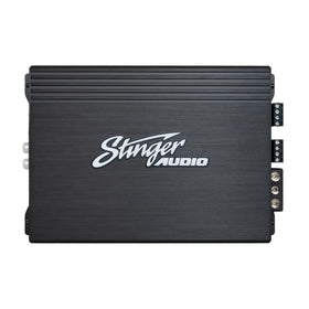 Stinger MT-600.4 rear panel ports show versatile inputs and crossovers