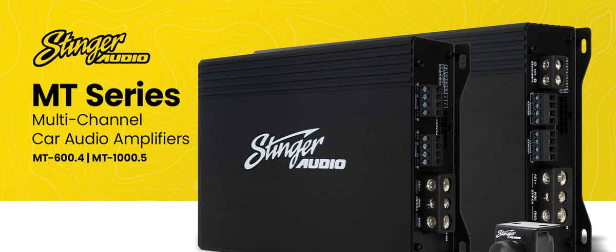 Stinger MT-600.4 remote bass knob enables convenient sub control from the driver seat