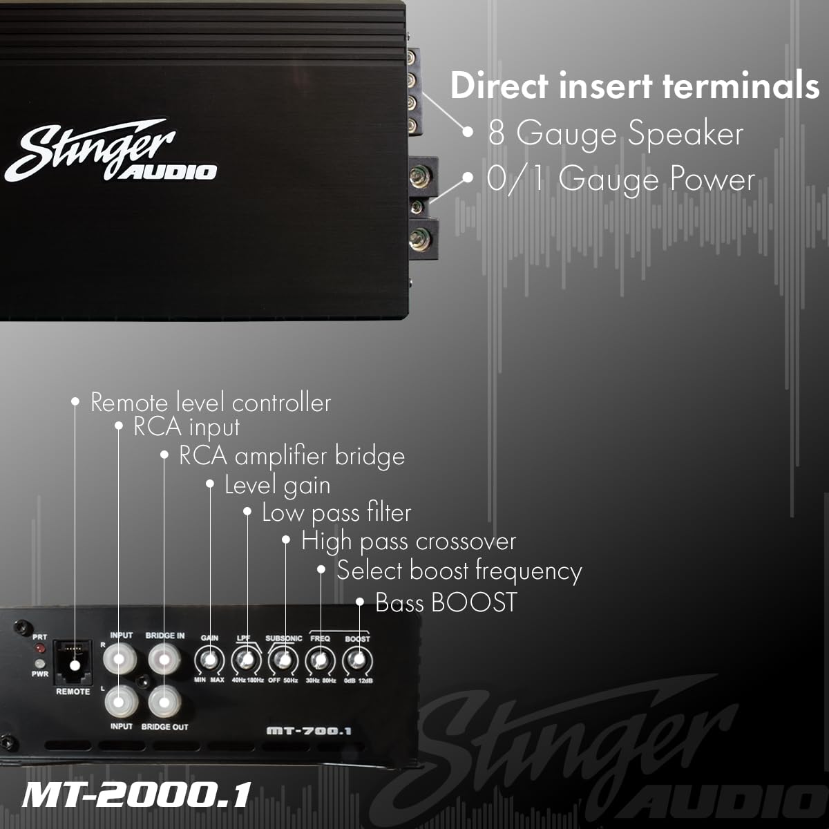 MT20001 in bridge mode delivering boosted bass