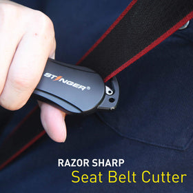 Stinger opened showing LR44 batteries included for immediate use benefit