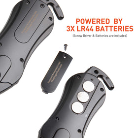 Stinger compact safety keychain clipped to bag or belt for easy access.