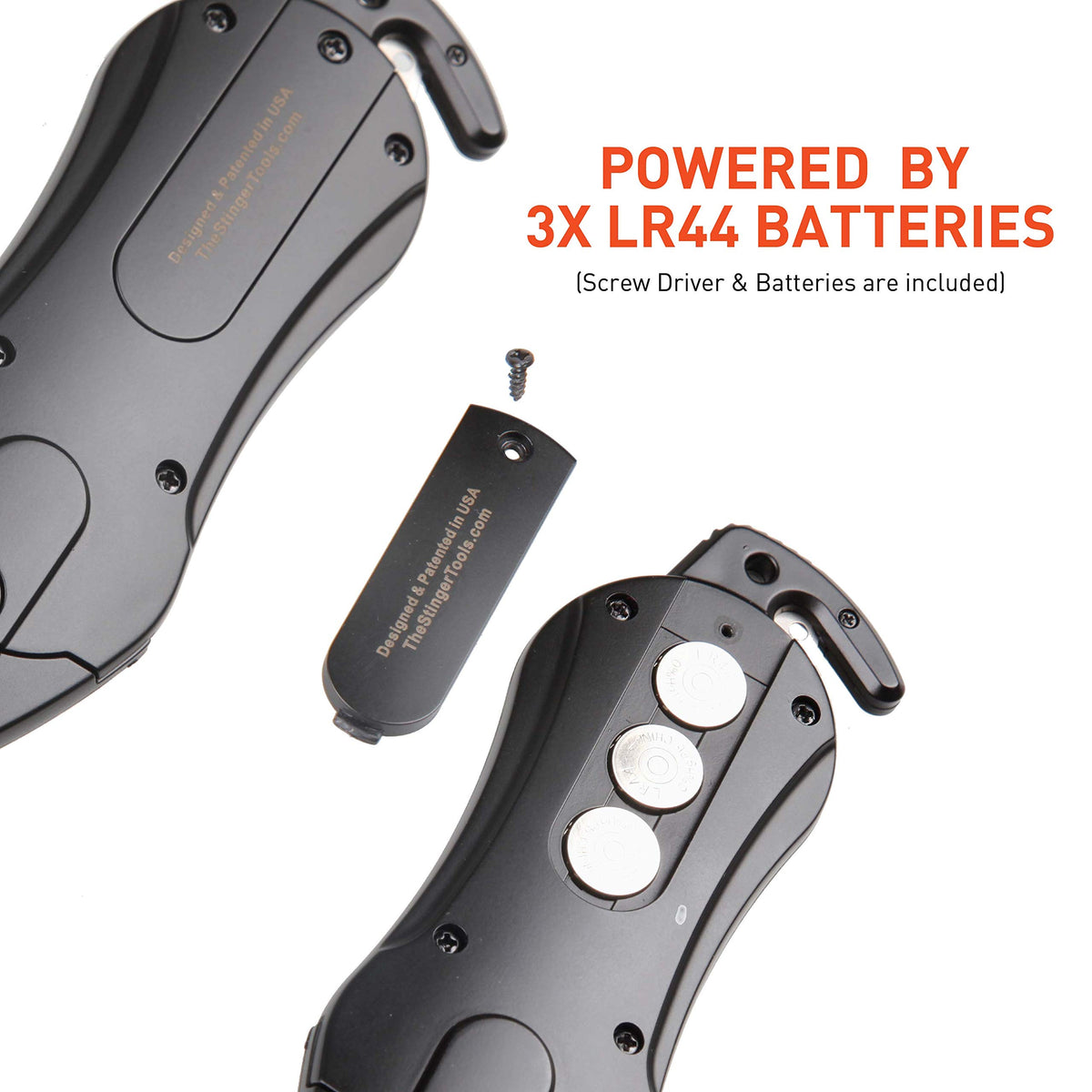 Stinger alarm in hand illustrating scale and easy everyday carry benefit