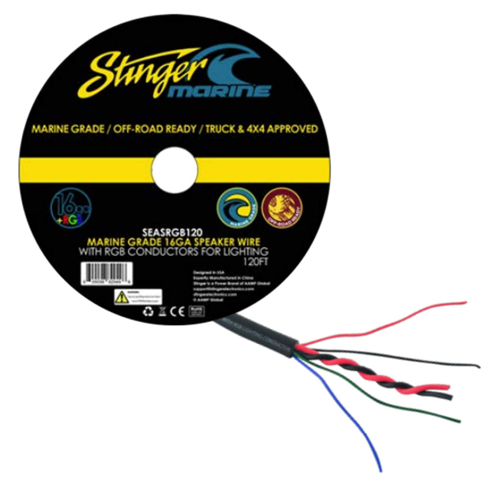 STINGER SEASRGB120 six-conductor wire designed for durable marine installations.