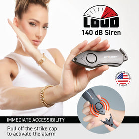 Stinger razor-sharp seatbelt cutter to free a jammed belt safely.