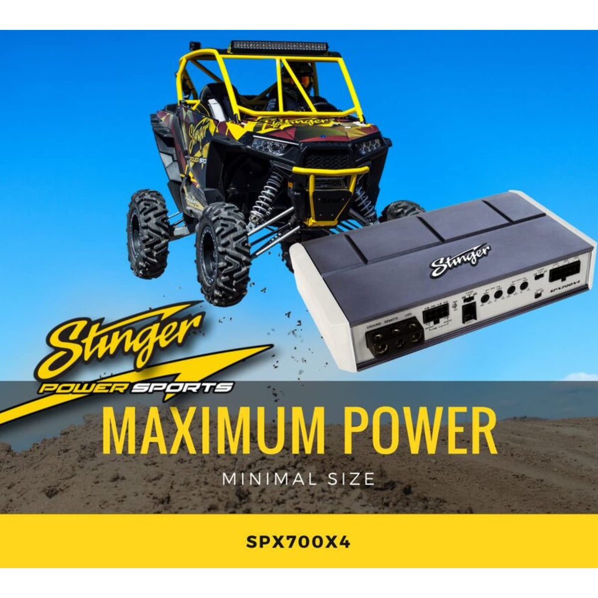 STINGER SPX700X4 aluminum chassis offers compact design