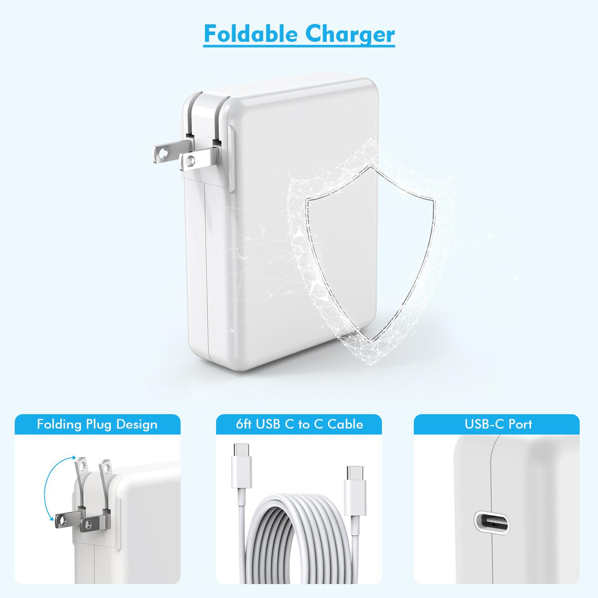 stinklight charger label and ports showing power specs for safe delivery