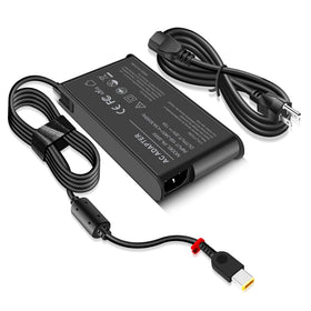 STLIERT 300W adapter front view showing compact brick and power cord for reliable charging