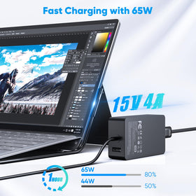 STLIERT 65W charger compatibility overview with Surface Pro and Laptop models