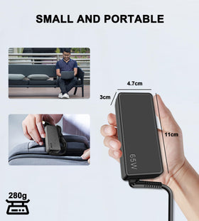 STLIERT package contents with adapter, DC cable and manual for easy setup