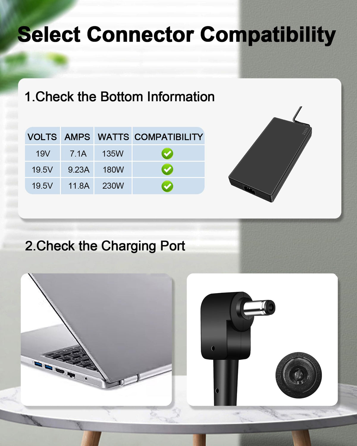 STLIERT adapter size comparison next to laptop showing compact, travel-ready design