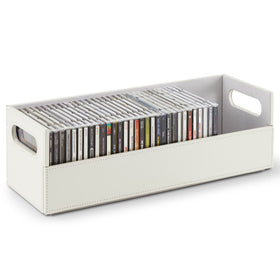 Stock Your Home CD Storage Box with front magnetic flap for quick access to discs.