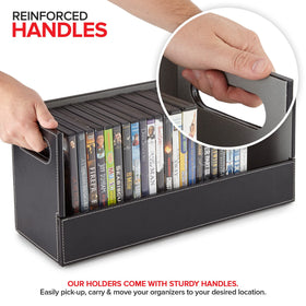 Stock Your Home DVD Storage Box open flap for easy access to movie cases