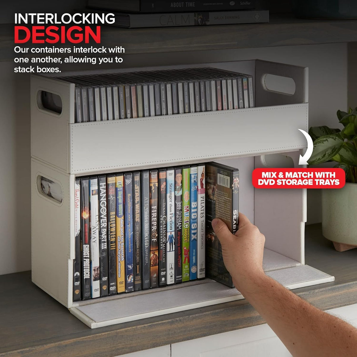 Stock Your Home reinforced handle and side view for easy carrying and durability