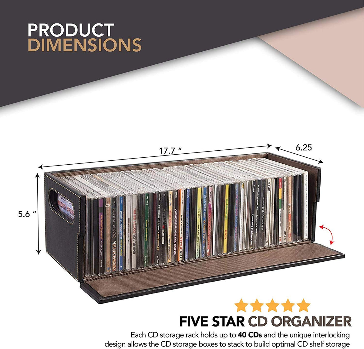 Stock Your Home magnetic closure keeps contents secure while browsing your collection