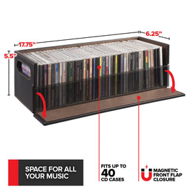 Stock Your Home magnetic flap detail for secure, dust-resistant media storage