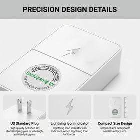 Generic Stopwatt plugged into lamp demonstrating convenient remote power control