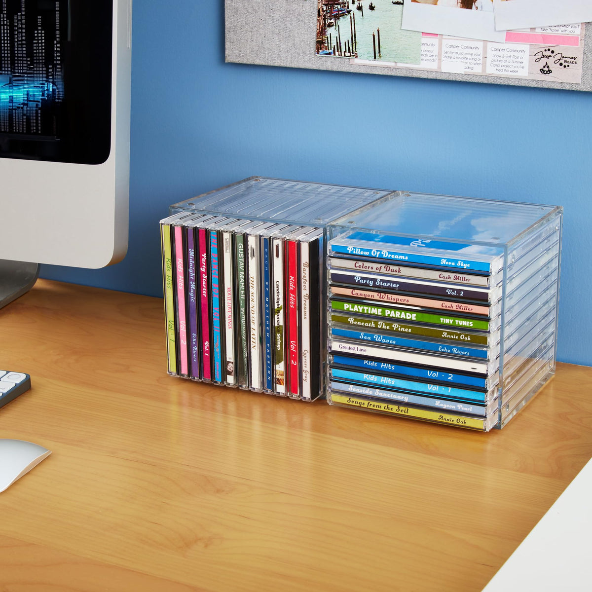 STORi compact 5.25-inch cube fits on desks and media shelves.