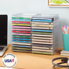 STORi rectangular CD holder saves space and keeps discs accessible