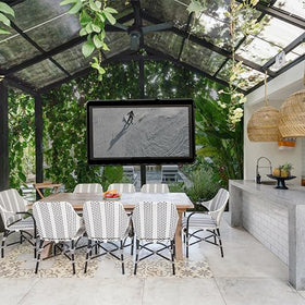 Storm Shell UV-resistant enclosure protects screens without compromising clarity.