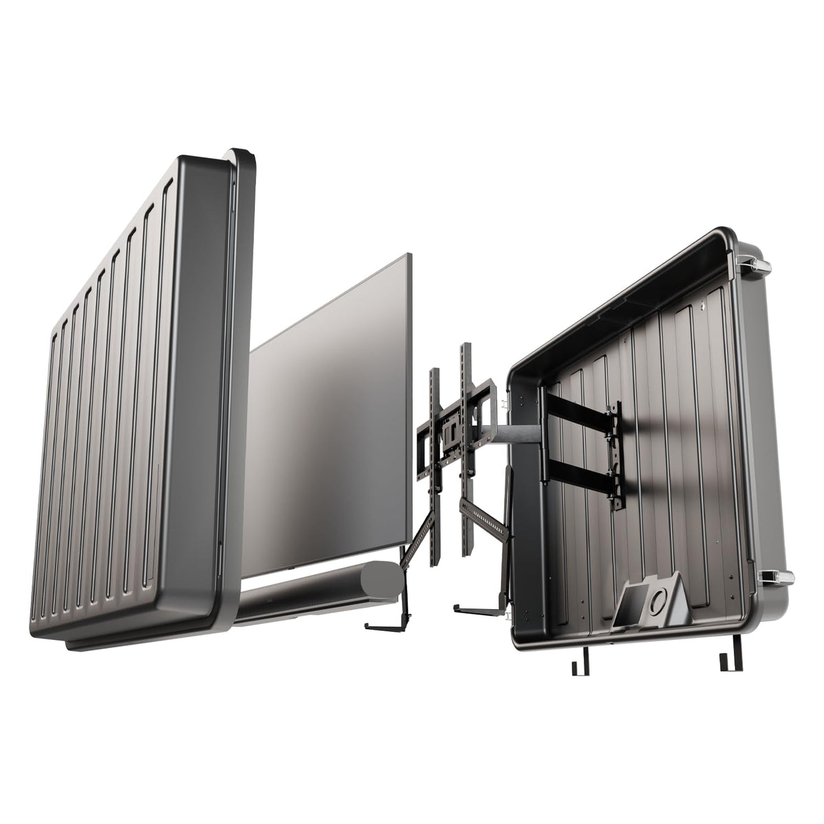 Storm Shell XL fits TVs up to 44 inches and most soundbars.