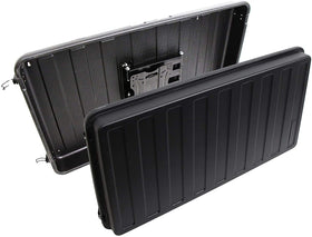 Weatherproof Storm Shell enclosure shields TV from rain, sun, wind.