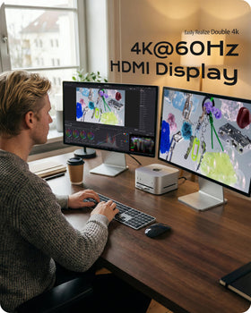 Stouchi dock connected to 4K monitor demonstrating high-resolution output