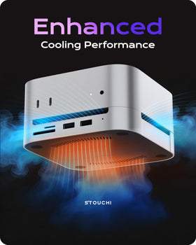 Stouchi dock in a workspace showcasing cable management and tidy setup