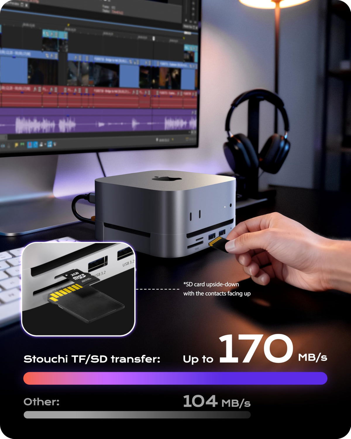 Stouchi dock ventilation and silicone pads improving cooling and stability