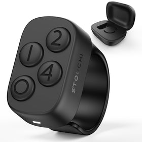 Stouchi ring front view showing controls and compact profile, improving study speed