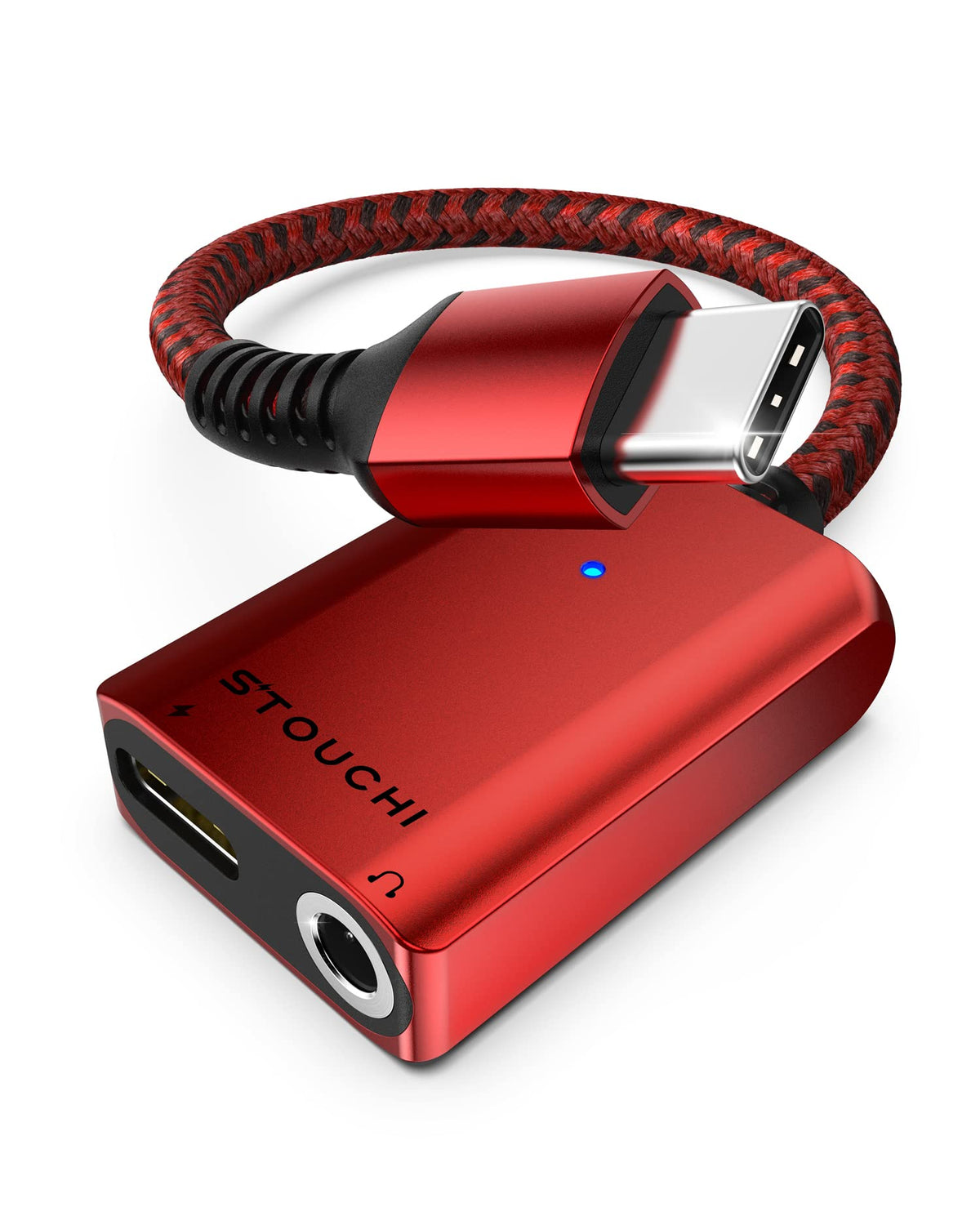 Stouchi USB-C to 3.5mm adapter offers two-in-one charging and audio.