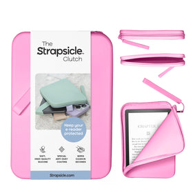 Strapsicle silicone clutch fits Kindle Paperwhite 6.8'' front view with anti-dust coating.