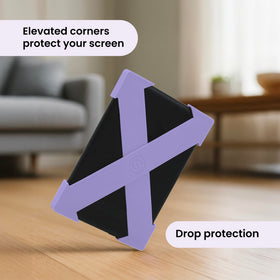 Strapsicle straps wrap around corners for cushioned impact against drops.