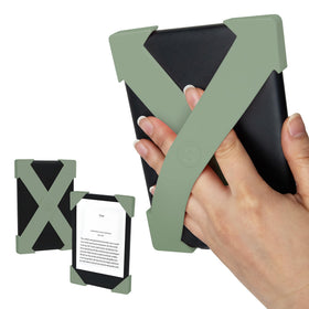Strapsicle silicone hand straps on Kindle Paperwhite 7-inch for secure grip.