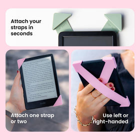 Strapsicle slim design keeps Kindle light and preserves its profile.