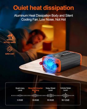 StrenrmGO 1000W inverter 12V connection with car hookup